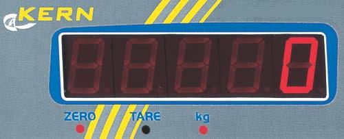 The indicator next to kg shows that the weight unit currently displayed is kg. 2.