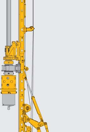 A Hw Hw Hw Drilling depths uncased Kelly drilling, drill axis 1,1 mm without mast extension 2.