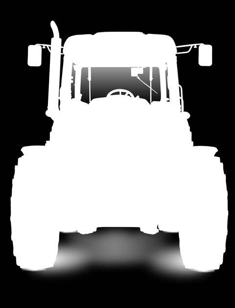 Open station tractors have four front halogen lights and one rear halogen work light. On the Proxima Power series, mirrors and rear window are heated.