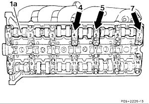 11). Figure 12 10. Align camshaft thrust washer grooves with grooves in cylinder head or bearing cap, and depending on the version, install thrust washers for the axial alignment of the camshaft.