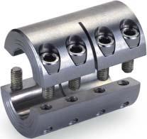 collars Simple mechanical components for machine construction made in stainless steel. Both collars and rigid joints are available as one piece split or two piece assemblies.