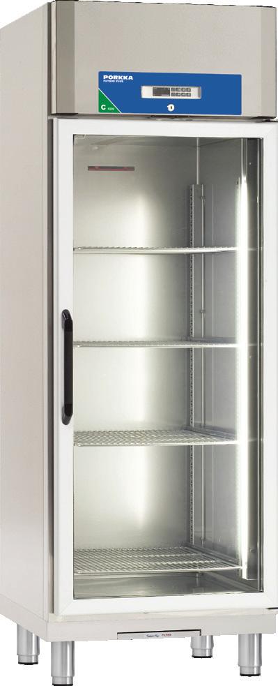 Commercial cabinets Future E Plus glass door refrigerators and freezer cabinets R290 Energy saving cabinet with built in air channel and filter cassette Future Plus C 732 E GD (+1.