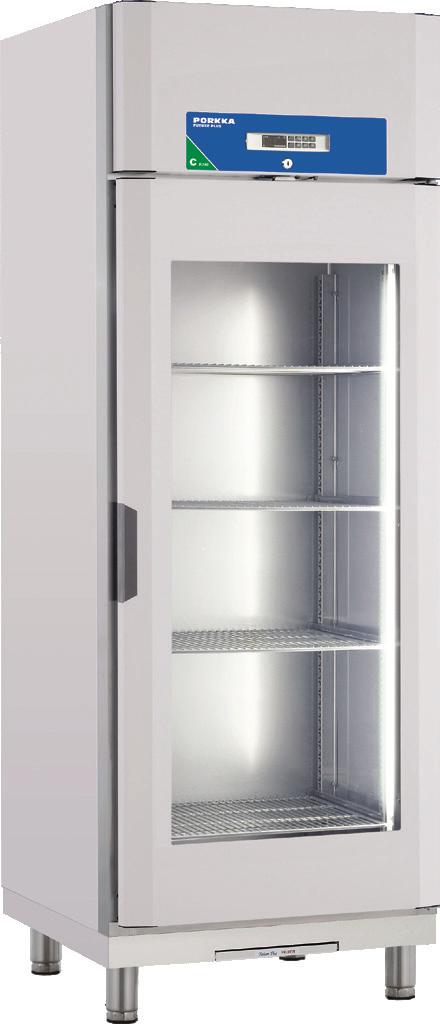 Commercial cabinets Future E Plus glass window refrigerators R290 Energy saving cabinet with built in air channel and filter cassette Future Plus C 530 E GW (+1.