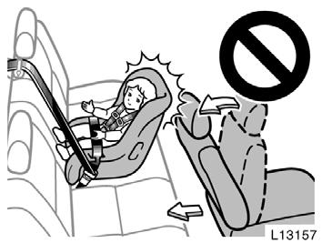 Do not allow the child to lean against the front door or around the front door even if the child is seated in the child restraint system.