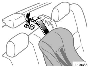 Top strap anchors and locations If the seat belt does not function normally, it cannot protect your child from injury. Contact your Toyota dealer immediately.