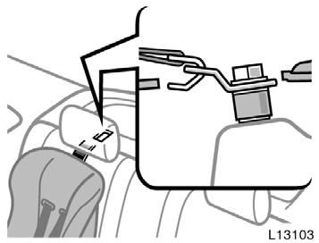 To comply with Canadian Motor Vehicle Safety Standards, this model sold in Canada is provided with a bracket set in the glovebox, designed for use with any of the 3 anchor locations shown in the