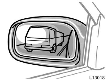 Outside rear view mirrors CAUTION Do not adjust the steering wheel while the vehicle is moving. After adjusting the steering wheel, try moving it up and down to make sure it is locked in position.