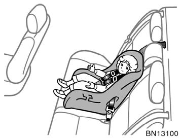(B) CONVERTIBLE SEAT INSTALLATION A convertible seat must be used in forward facing or rear facing position depending on the age and size of the child.