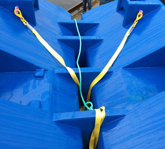 Recommended washing time is about 30 minutes for a 120m Ø 400-Ø 500 floatation collar.