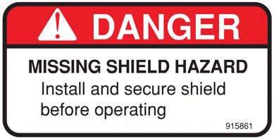 Safety - Rotary Tiller 25 Series Safety Signs