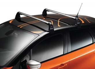 Opens on both sides for ease of use and can be held open to make loading easier. Finish: gloss black. Compatible with all roof bars. Renault logo.