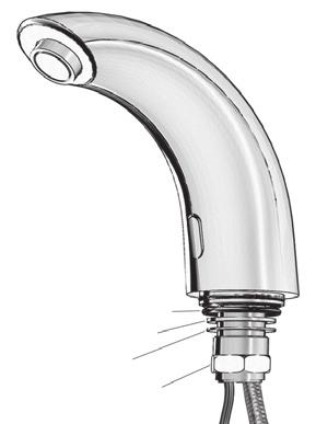 Slide the gasket over flexible hoses. 3. Secure the faucet to deck or lavatory with the hexagonal nut and the disk.