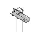 225 Amp SUPPORT HARDWARE Threaded Rod For mounting to 3/8-16 threaded rod. Can be inserted anywhere along full access top slot of Busway. Hanger support spacing every 10 ft maximum.