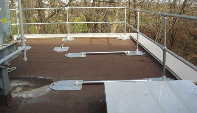 Free Standing Rooftop Safety Railing Modular sections, no
