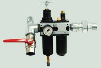 Mixing elements, air maintenance units, 3 air pressure regulators WIWA mixing elements Diameter (mm / inches) Length (mm / inches) Number of elements