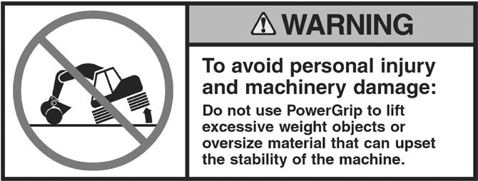 General Safety Guidelines Cautionary Notices Before beginning installation of the PowerGrip, there are several cautionary notices that should be considered.