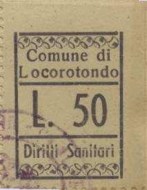 00 pro feste Patron 22 x 29 mm P11 10 Lire green 9/1951 2.
