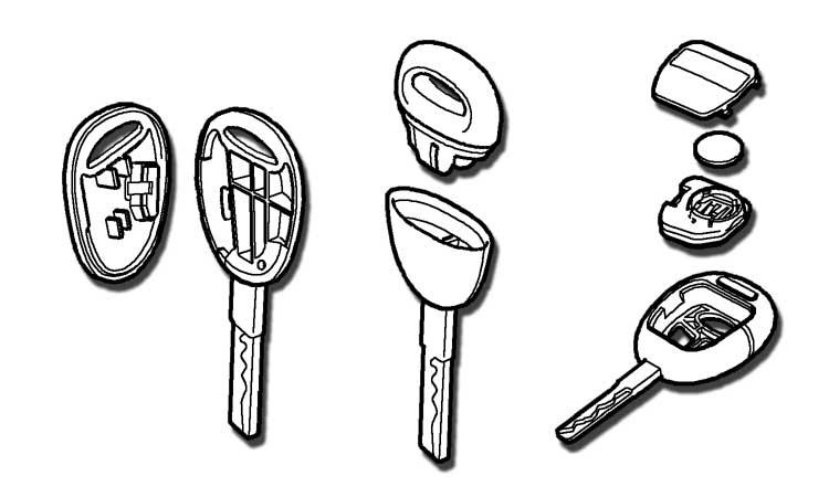 6. How many types of keys are there? There are four types of keys. The first three are interchangeable on 1998-2003 cars. The last is for 2004 and up 9-5s only. a. Transponder Key 1: Plastic body, seam that goes circumferentially around the head of the key, in the same plane as the key shaft.