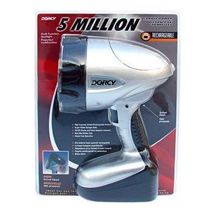 The 2 Million Candle Power Rechargeable Spotlight is ideal for use in trucks, boats, hunting, construction, and camping.