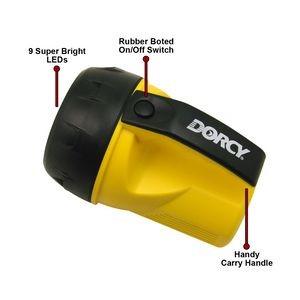 25 lbs Available Color ( s ) : Black with assorted Yellow/Blue/Red trims Switch: Push button 41-1047 4AA 9 LED Lantern Lumens: 27 Run Time: 12