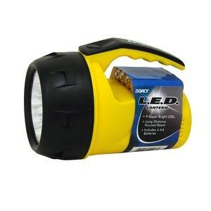 The 9 LED lantern is durably constructed and features a top handle mounted push button switch for ease of use.