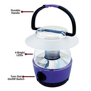 41-1017 4 LED Lantern Lumens: 40 Run Time: 70 Hours Beam Distance: 15 Feet Bulb Type: LED Luxeon Batteries: 4 AA Product Material: ABS Body Lightweight and portable The 4AA - 4 LED Mini Lantern