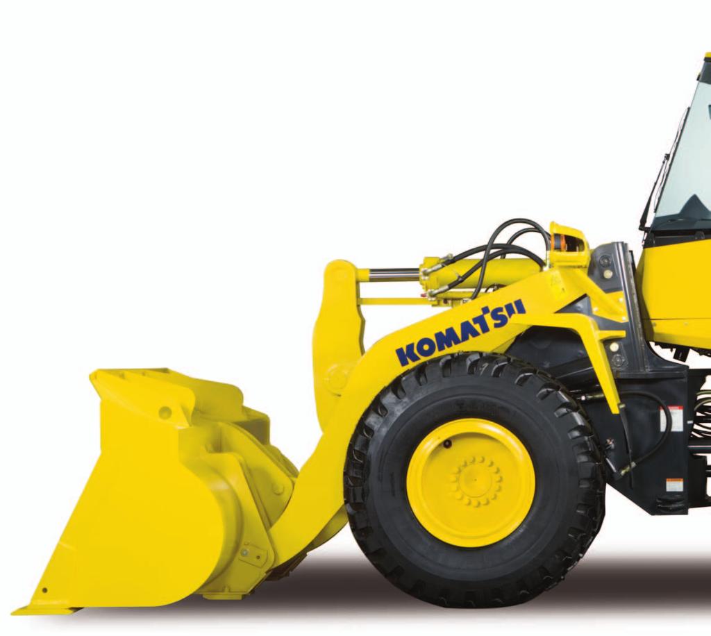 WA320-6 W HEEL L OADER WALK-AROUND High Productivity & Low Fuel Consumption with Hydrostatic Transmission High performance SAA6D107E-1 engine Low fuel consumption Electronically-controlled HST with