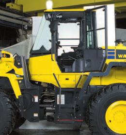 the cab sealing is improved to provide a quiet, low-vibration, pressurized, and comfortable operating