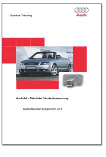 Overview of information about the vehicle Information materials The design and function of the Audi A4 Cabriolet are described in two separate Self-Study