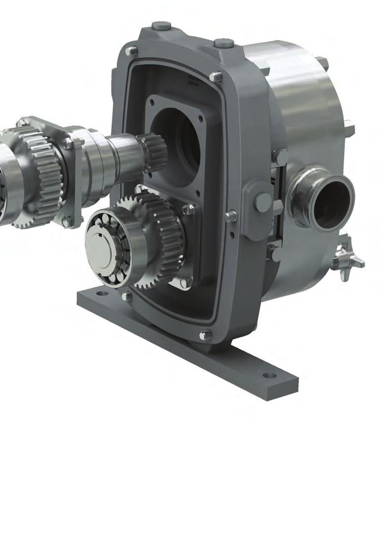 The Gearbox Revolutionary Design The Fristam FKL s revolutionary split-style gearbox provides quick and easy access to bearings and shafts (available on models 15