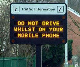 warning to motorists of the