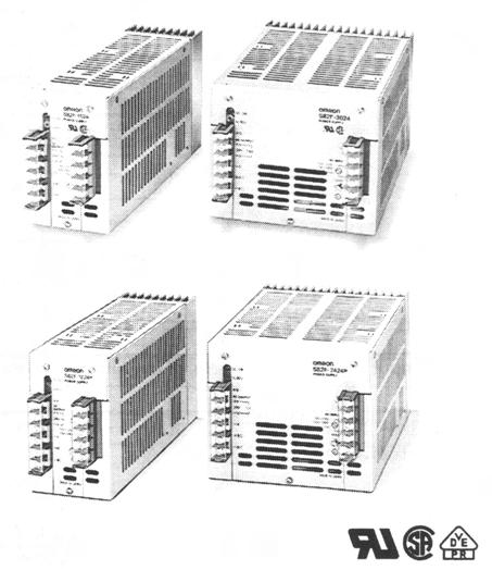 Switching Power Supply Easy-to-use Industrial Power Supply with Versatile Functions (); Power Supply Suitable for Peak Loads such as Motors and Solenoids (-P) Remote control function incorporated.