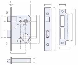 CE marked Conforms to EN 12209 57mm backset and 57mm centres Dimensional co-ordination across the range allows locks to be interchanged and doors can be factory prepared Unique X-Tension feature