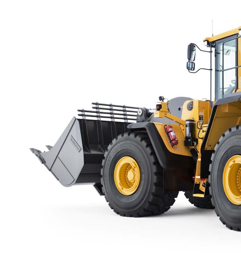 Volvo cab Volvo s industry-leading, certified ROPS/ FOPS cab features ergonomically placed controls, low internal noise levels, vibration protection and ample storage space.