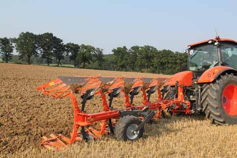 The RM3000V-RM3005V are therefore fitted with the robust Kubota headstock 200. Add-on system Any 3, 4 and 5 furrow models can be extended by one body, max. 6 furrow plough.