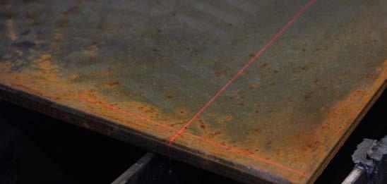 The laser is also very useful when aligning fixtures on the cutting table.
