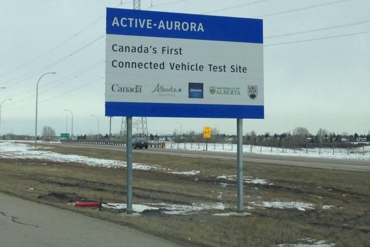 The ACTIVE-AURORA team established Canada's first connected vehicle testing site in Edmonton.