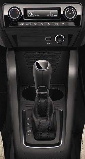 TRANSMISSION Depending on the engine version, the car can be equipped with a manual transmission or an automatic DSG (Direct Shift Gearbox).