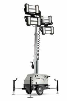 LED LIGHT TOWERS 23' 23' 16' GENERAC MAGNUM/MLT6SMD Fuel efficient ECOSpeed diesel engine achieves 205 hours of run time Power Zone autolight controller for dust