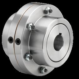 ACCESSORIES FLEXIBLE COUPLINGS Clearance to Align Coupling Lube Plug 2 at 180 Model F Coupling Model F Flange-Type Size Max. Bore (In.) Flex. Half Rigid Half HP/100 (RPM) Load Capacity Torque (In.