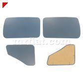 ) of green seat covers for Fiat 500 N/F/D Set (4 pcs.) of blue seat covers for Fiat 500 N/F/D 500 N/D Blue Door Panels Set 500 F/R Black Seat Covers.