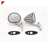 .. DR-500-091 DR-500-092 DR-500-093 Set of checkered shiny bolted side view mirrors for Fiat 500 and 600 Part:.