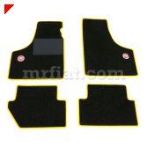 Set of all black floor mats for all Fiat 500 and 600 Set of all beige floor mats for all Fiat 500 and 600 500 600 Red Floor Mat Set.