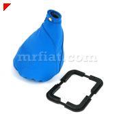blue leather gearshift boot cover for all vintage Fiat 500 and 600 Part... 500 600 Silver Leather.