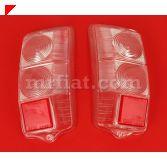 for Fiat 500 D and 600 D This is a set of new clear rear lenses for Fiat 500 models F/L/R.