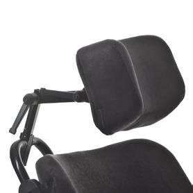 Back support cushion basic Padded, attached with zippers. Cover: hygiene or plush.