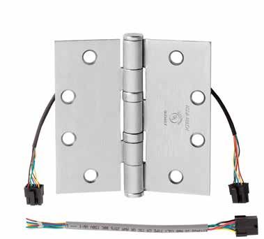 Available with either ElectroLynx connectors or standard wire leads, ASSA ABLOY power transfers and electrified hinges offer a secure, aesthetic way to power hardware in an easy, cost-effective