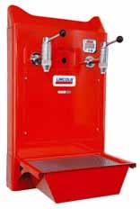 Lube dispensing stations Lube dispensing stations Model 8495 Model 8495 oil bar Modular three spigot capable red steel oil bar for use with dispensing motor oil, ATD and other fluids.