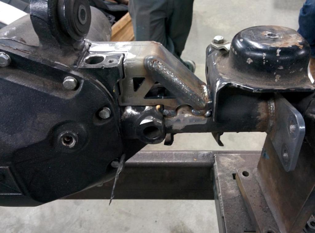 Figure 17. Weld Location Between Truss and Coil Mounts 14. Next is welding the Truss to the axle Center Section. This is considered optional.