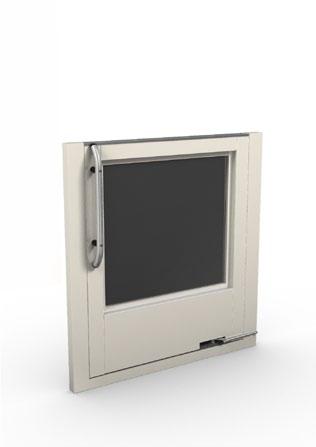 Aritco 6000 door DOUBLE-HINGED GLASS DOORS The double-hinged glass doors are made of 17,5 mm laminated glass and always delivered with two internal door openers with an adjustable opening speed.